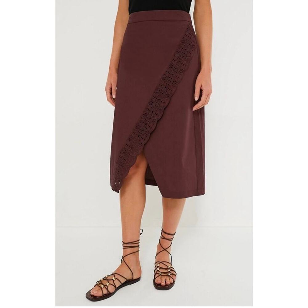 TUCKERNUCK Wine-tasting Eyelet Townes Midi Skirt NWT Size 4
